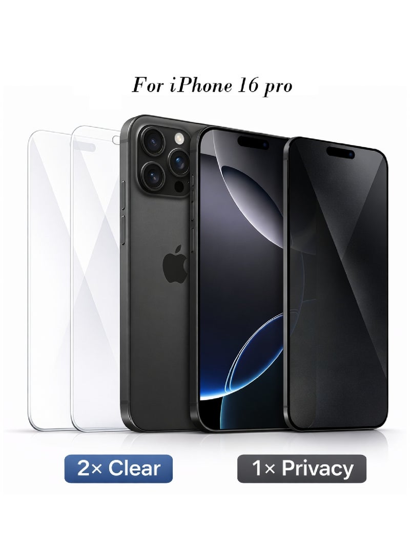 MOBM 3-Pack Screen Protection for iPhone 16 Pro 6.3-Inch - Image 4